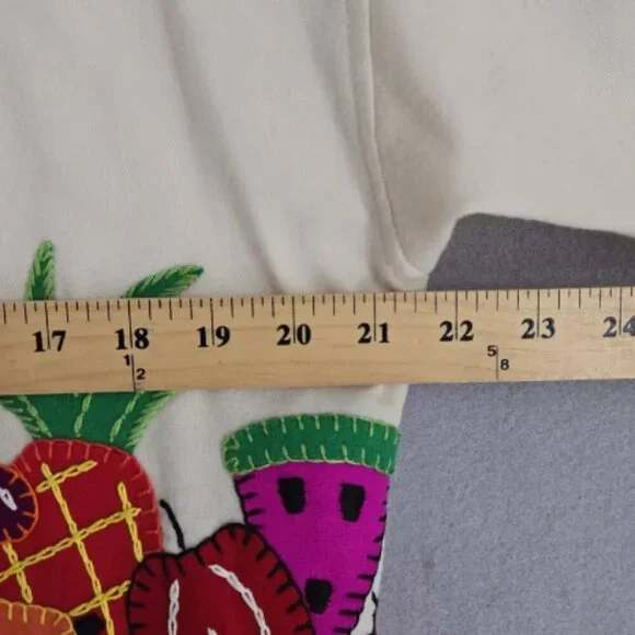 Vintage DKNY Womens Runway Collection Wool White Fruit Blazer Jacket XS Small - Picture 2 of 7